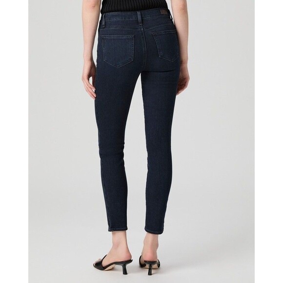 Paige Womens Hoxton Ankle Skinny Jeans Size 26 Alania Dark Wash Blue Stretch - Picture 10 of 11